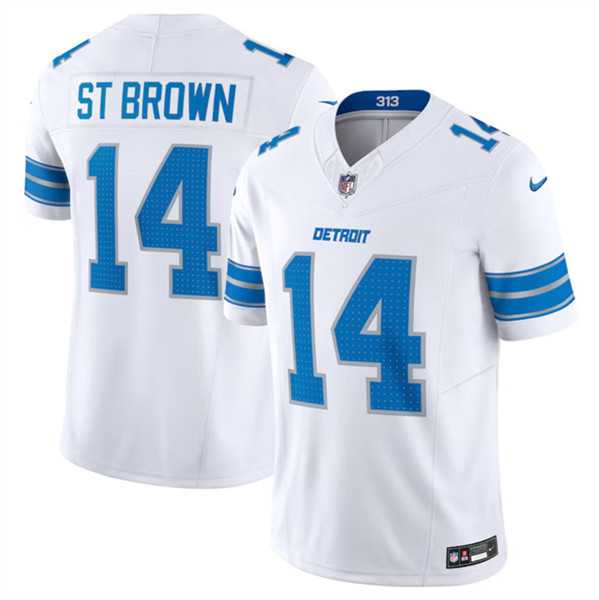 Men & Women & Youth Detroit Lions #14 Amon-Ra St. Brown White 2024 F.U.S.E. Vapor Limited Stitched Jersey